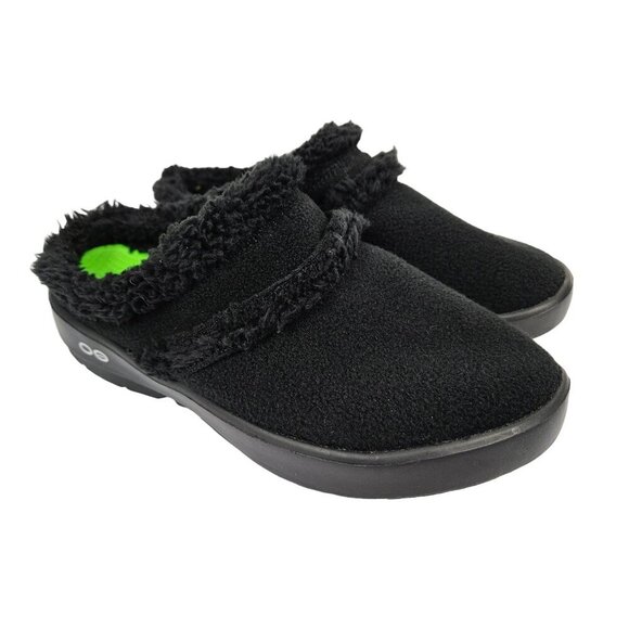OOFOS Shoes - OOFOS OOcoozie Mule Shoe Black Sherpa US 7/EU 38